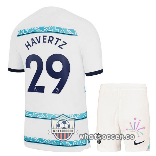 FC Chelsea (HAGreenZ 29) Kids Away Soccer Jerseys White 2022-2023