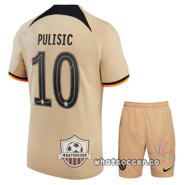FC Chelsea (PULISIC 10) Kids Third Soccer Jerseys Marron 2022-2023