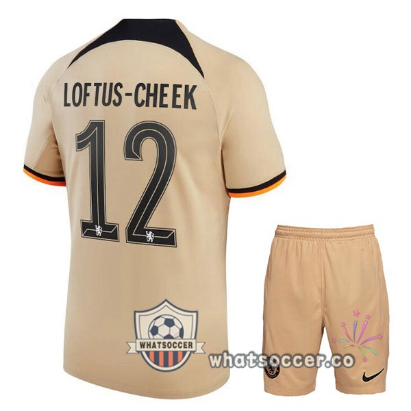 FC Chelsea (LOFTUS-CHEEK 12) Kids Third Soccer Jerseys Marron 2022-2023