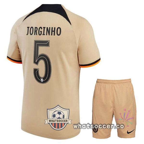 FC Chelsea (JORGINHO 5) Kids Third Soccer Jerseys Marron 2022-2023