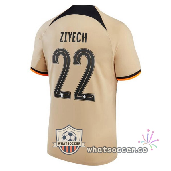 FC Chelsea (ZIYECH 22) Third Soccer Jerseys Marron 2022-2023