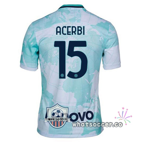 Inter Milan (ACERBI 15) Away Soccer Jerseys White Green 2022-2023