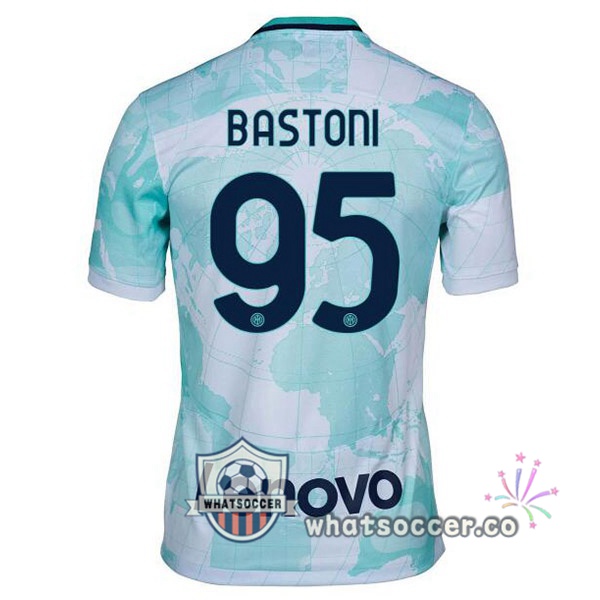 Inter Milan (BASTONI 95) Away Soccer Jerseys White Green 2022-2023