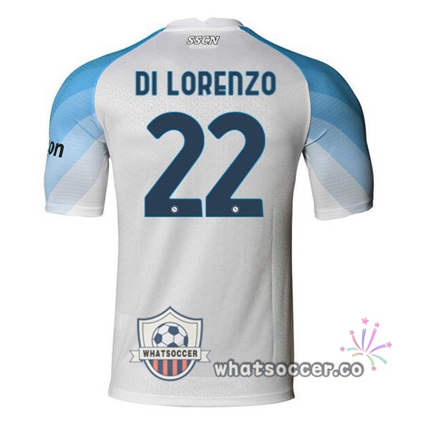 SSC Napoli (Di Lorenzo 22) Home Soccer Jerseys White 2022-2023