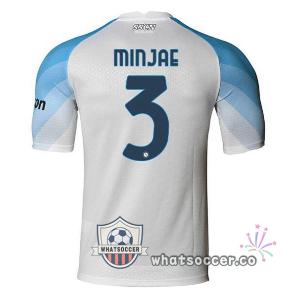SSC Napoli (Minjae 3) Home Soccer Jerseys White 2022-2023