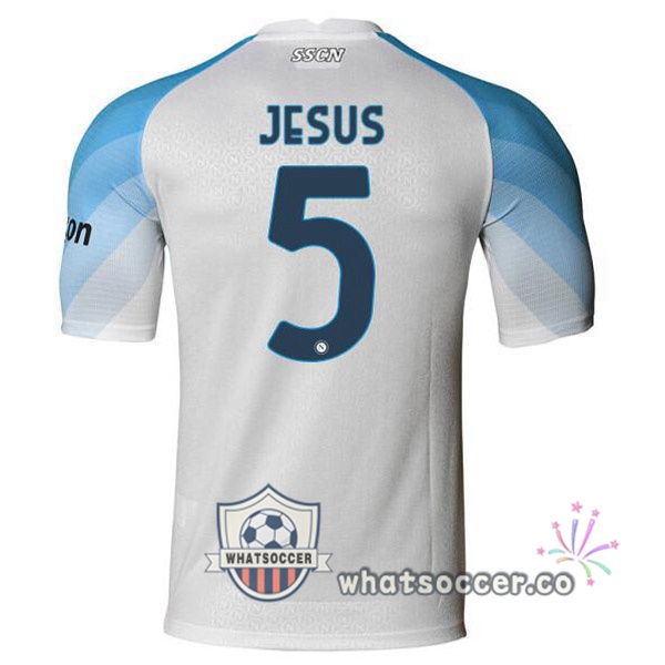 SSC Napoli (Jesus 5) Home Soccer Jerseys White 2022-2023