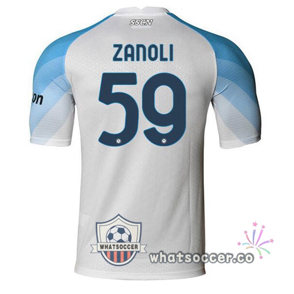 SSC Napoli (Zanoli 59) Home Soccer Jerseys White 2022-2023