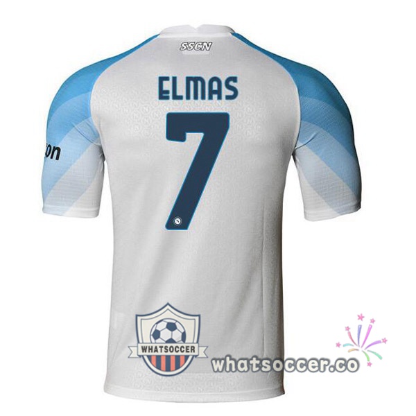 SSC Napoli (Elmas 7) Home Soccer Jerseys White 2022-2023