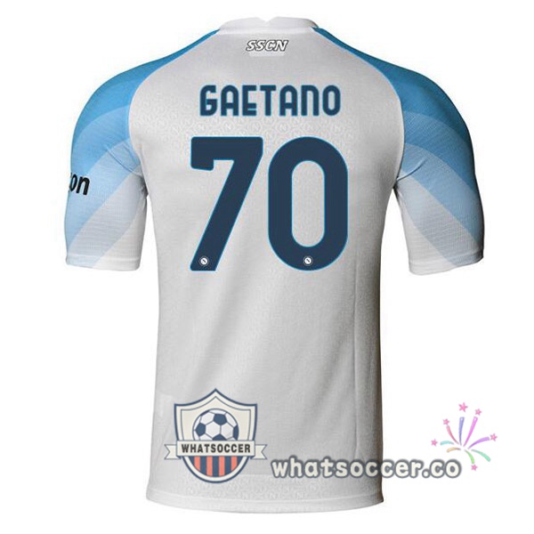 SSC Napoli (Gaetano 70) Home Soccer Jerseys White 2022-2023