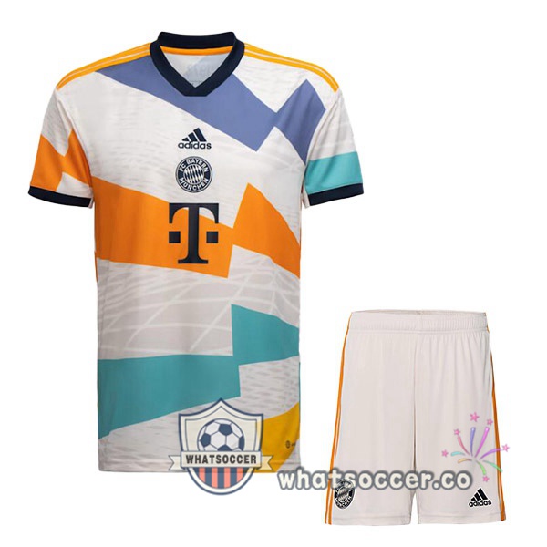 Bayern Munich Kids 50th anniversary Soccer Jerseys White 2022-2023