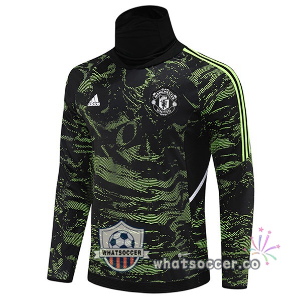 Manchester United Soccer Sweater High Collar Green 2022-2023