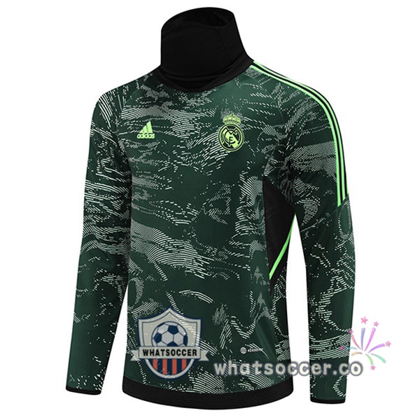 Real Madrid Soccer Sweater High Collar Green 2022-2023