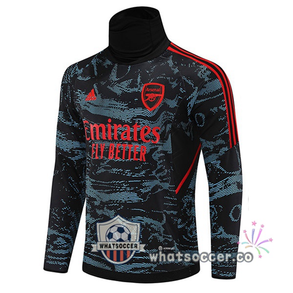 Arsenal Soccer Sweater High Collar Blue Red 2022-2023