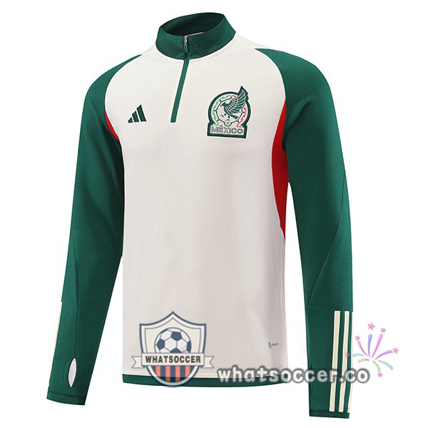 Mexico Soccer Sweater White Green 2022-2023