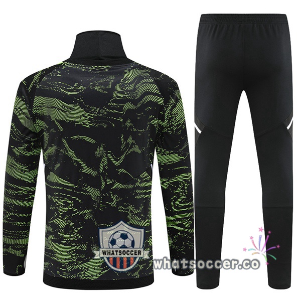 Manchester United High Collar Green Tracksuit 2022-2023