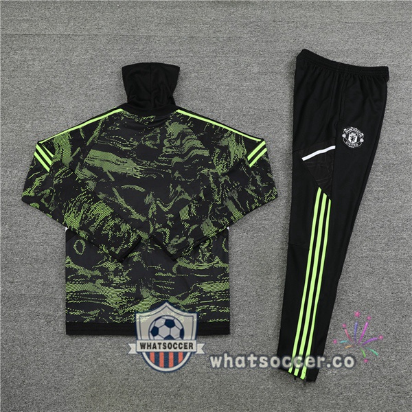 Manchester United High Collar Green Tracksuit 2022-2023
