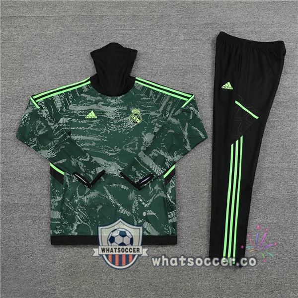 Real Madrid High Collar Green Tracksuit 2022-2023