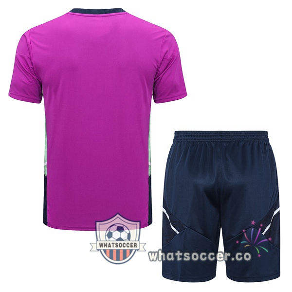 Real Madrid Training T-Shirts + Shorts Purple 2022-2023