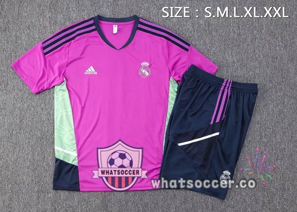 Real Madrid Training T-Shirts + Shorts Purple 2022-2023