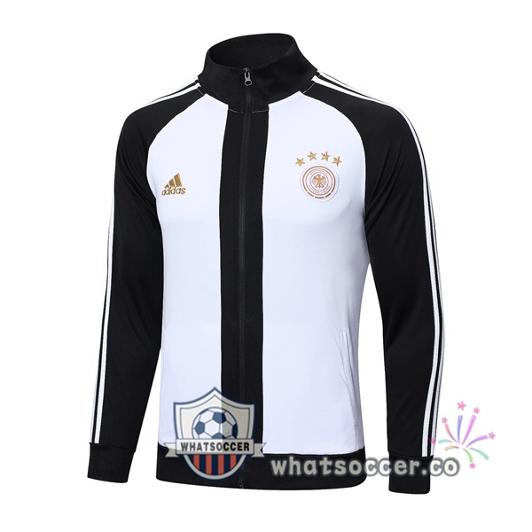 Germany Soccer Jacket Black White 2022-2023