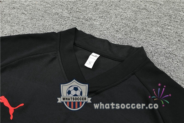 AC Milan Training T-Shirts + Shorts Black 2022-2023