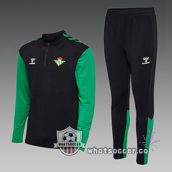 Real Betis Kids Black Tracksuit 2022-2023