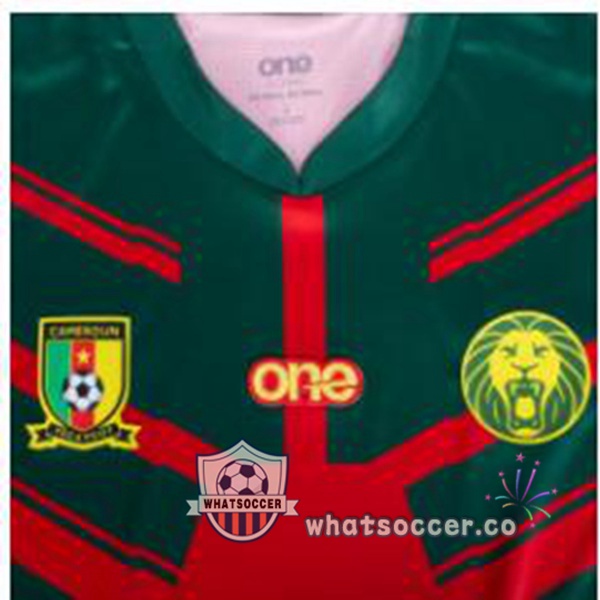 Cameroon Third Soccer Jerseys Red Green 2022-2023