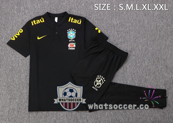 Training Polo Brazil + Pants Black 2022-2023