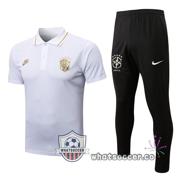 Training Polo Brazil + Pants White 2022-2023