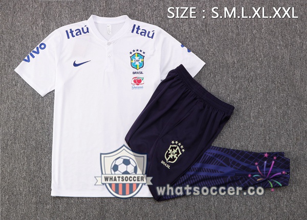 Training Polo Brazil + Pants White 2022-2023