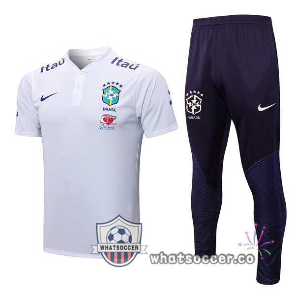 Training Polo Brazil + Pants White 2022-2023