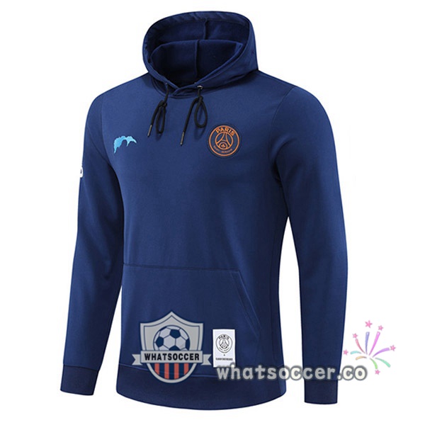 Paris PSG Hooded Sweater Blue Royal 2022-2023