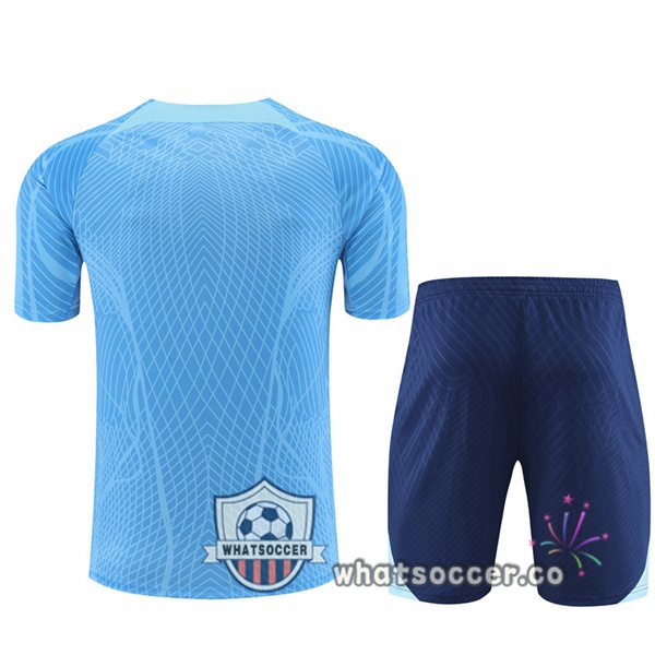 England Training T-Shirts + Shorts Blue 2022-2023
