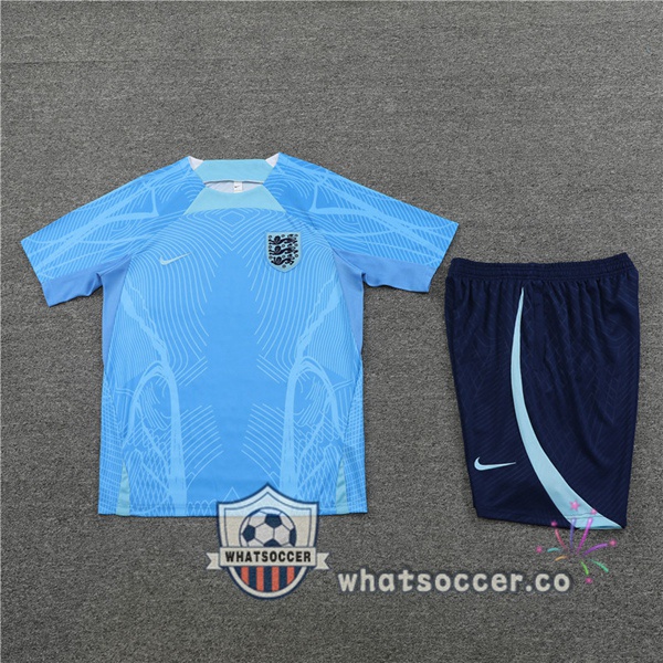 England Training T-Shirts + Shorts Blue 2022-2023