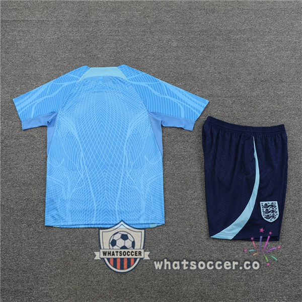 England Training T-Shirts + Shorts Blue 2022-2023