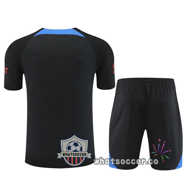 Paris PSG Training T-Shirts + Shorts Black 2022-2023