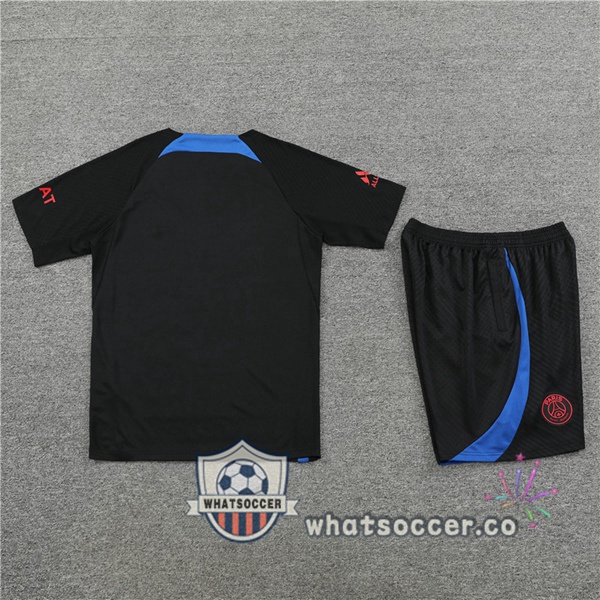 Paris PSG Training T-Shirts + Shorts Black 2022-2023