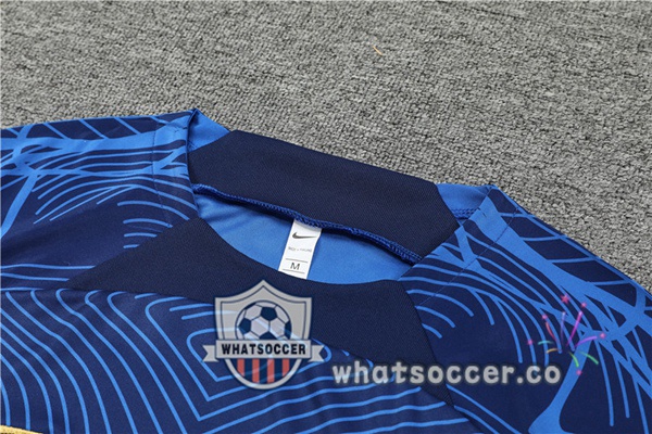 France Training T-Shirts + Shorts Blue 2022-2023