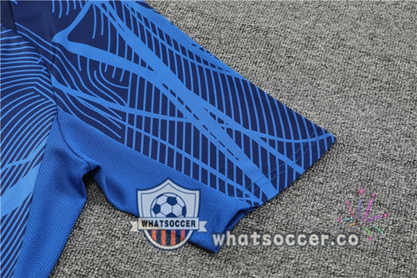 France Training T-Shirts + Shorts Blue 2022-2023