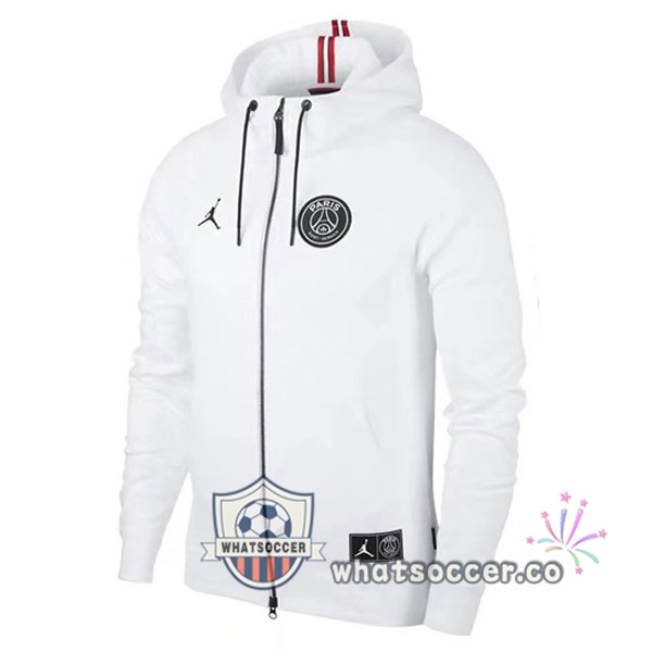 JORDAN Paris PSG Hooded Jacket White 2022-2023