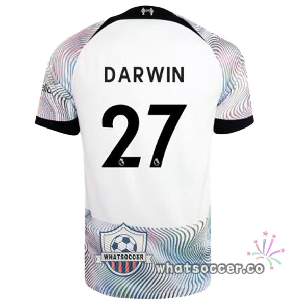 FC Liverpool (DARWIN 27) Away Soccer Jerseys White 2022-2023