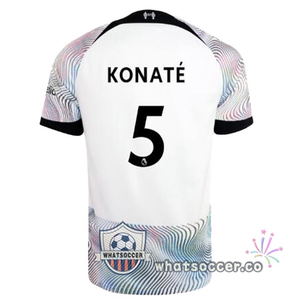 FC Liverpool (KONATE 5) Away Soccer Jerseys White 2022-2023