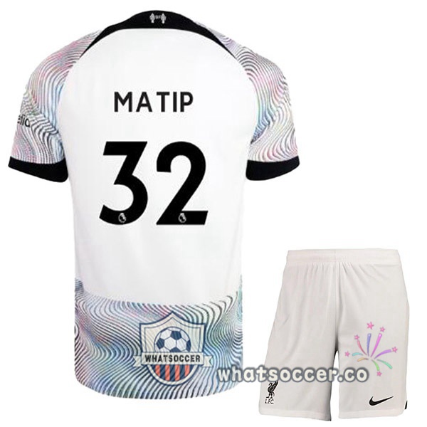 FC Liverpool (MATIP 32) Kids Away Soccer Jerseys White 2022-2023