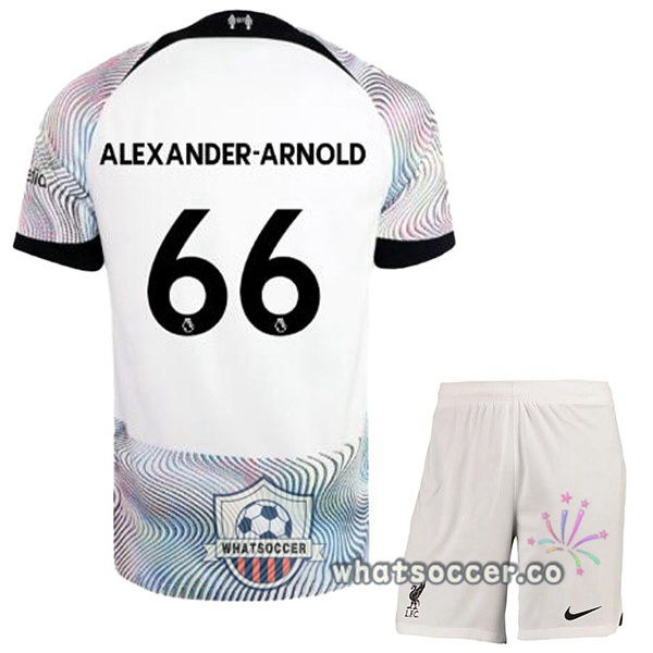 FC Liverpool (ALEXANDER-ARNOLD 66) Kids Away Soccer Jerseys White 2022-2023