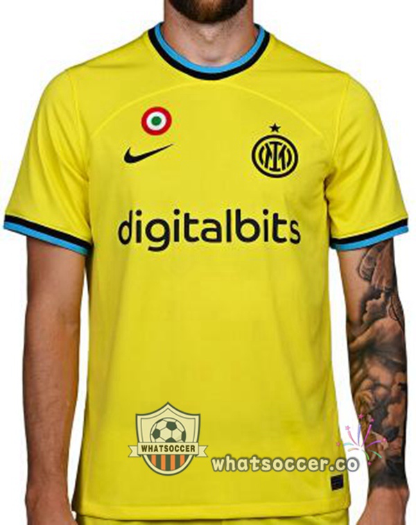 Inter Milan Third Soccer Jerseys Yellow 2022-2023