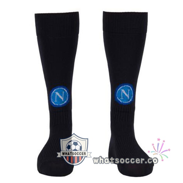 SSC Napoli Third Soccer Socks Black 2022-2023