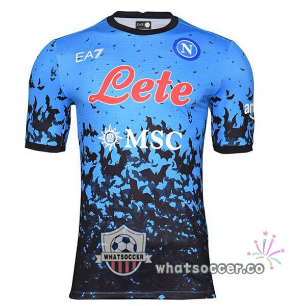 SSC Napoli Third Soccer Jerseys Euro Blue Black 2022-2023