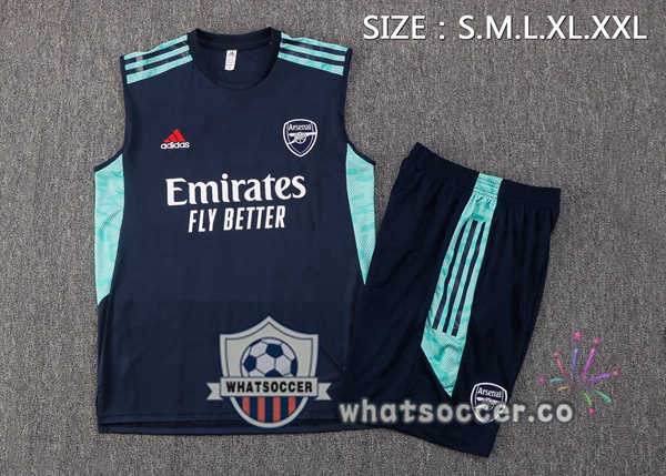 Arsenal + Shorts Blue Royal Soccer Vest 2022-2023