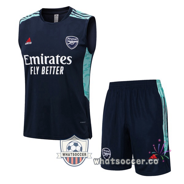 Arsenal + Shorts Blue Royal Soccer Vest 2022-2023