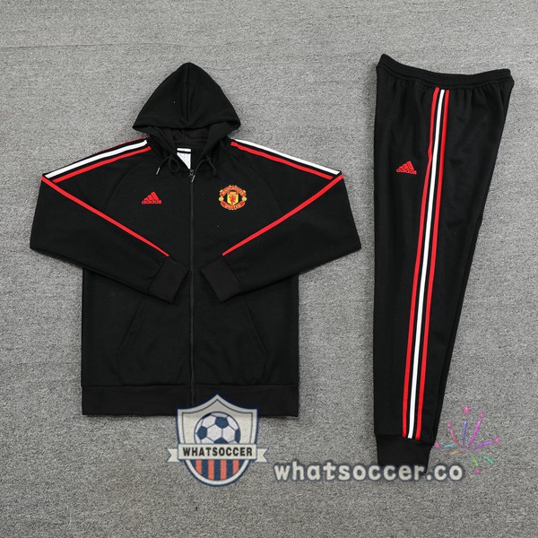 Manchester United Black Hooded Jacket 2022-2023